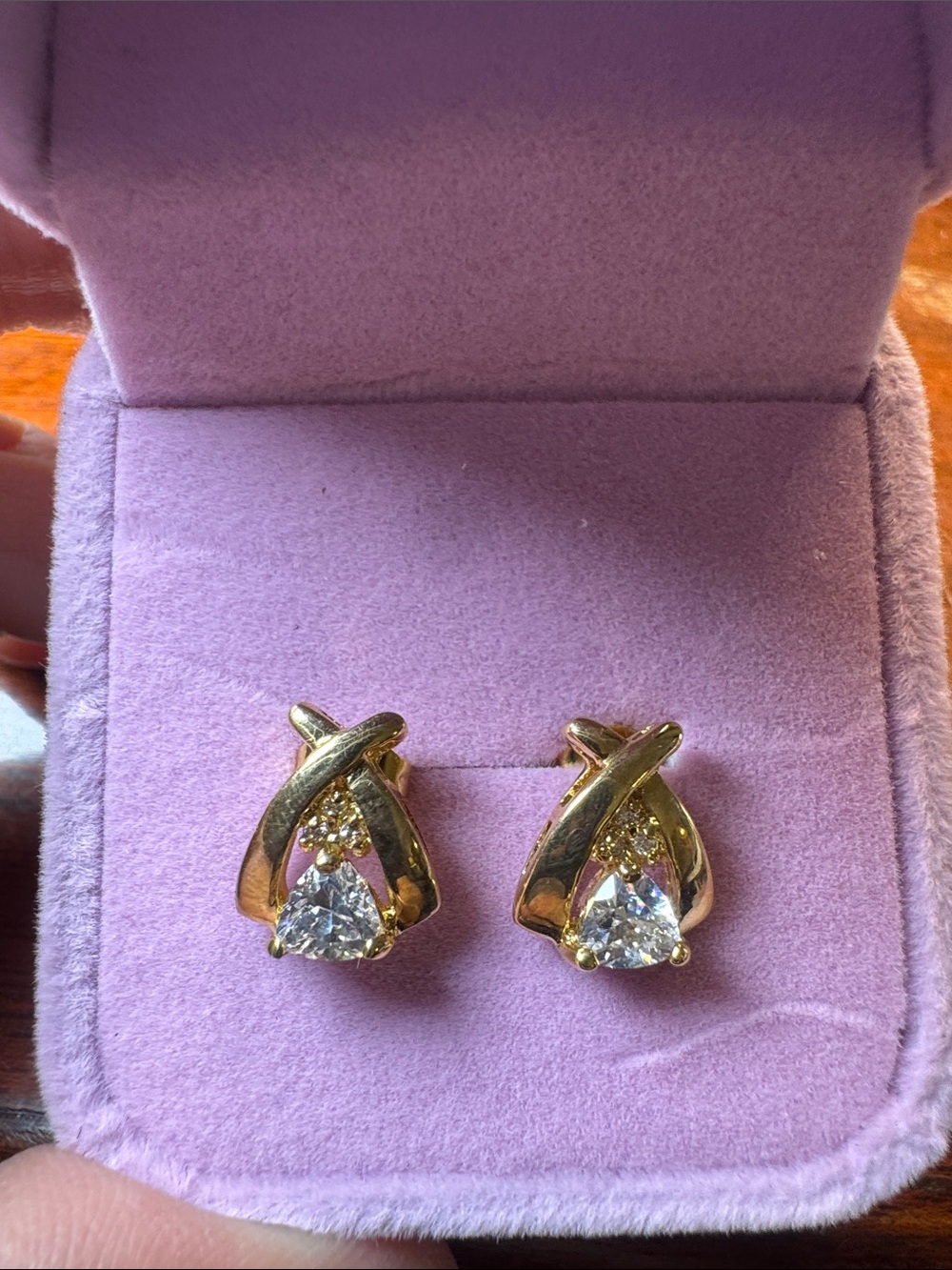 3057-Swarovski Crystal Element Silvertone post earrings.